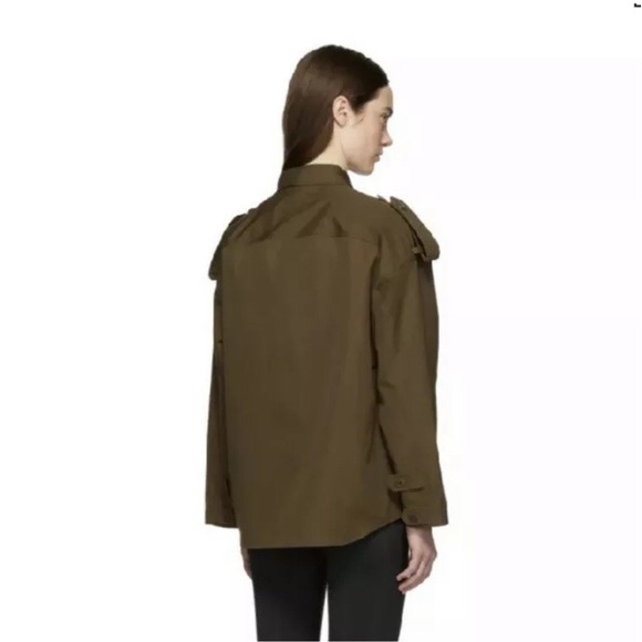 Auth Givenchy Khaki 4G Military Shirt FR 38 US M - Picture 5 of 8